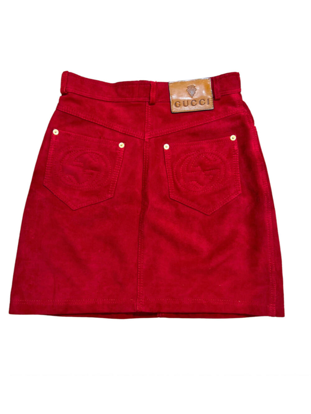 Gucci By‎ Tom Ford F/W 1999 Suede Mini Skirt S